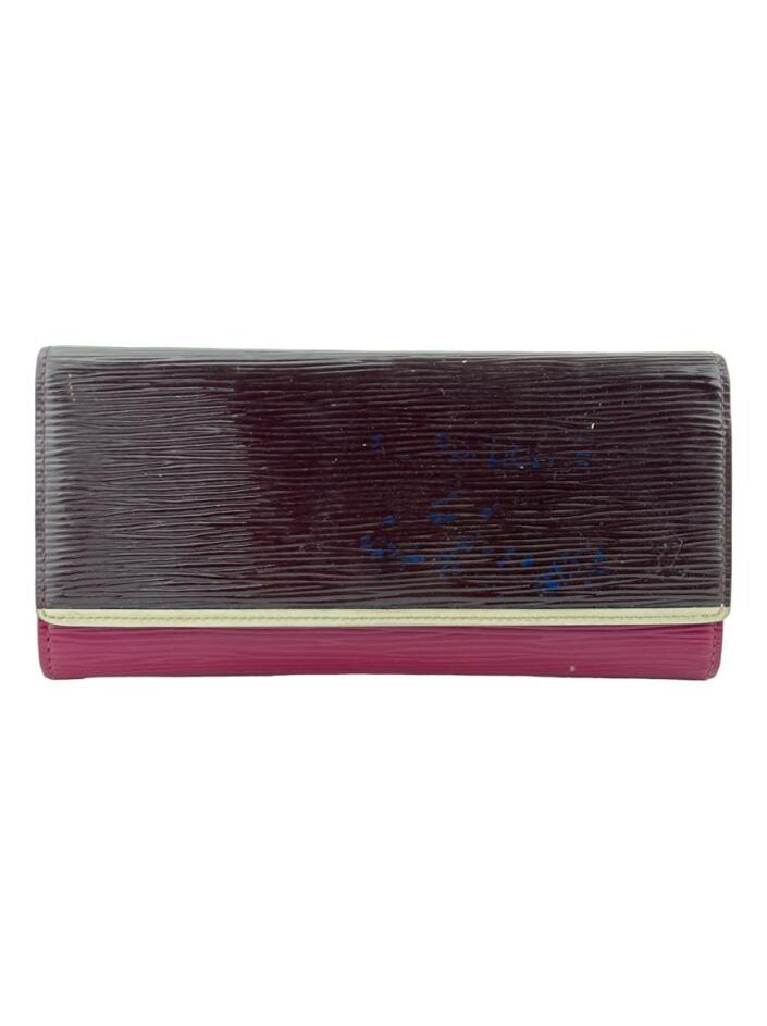 Authentic Louis Vuitton Epi Flore Tricolor long wallet
