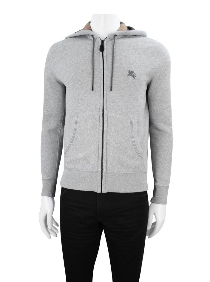 Casaco Burberry Brit Hoodie Cinza Masculino - YER11 Original