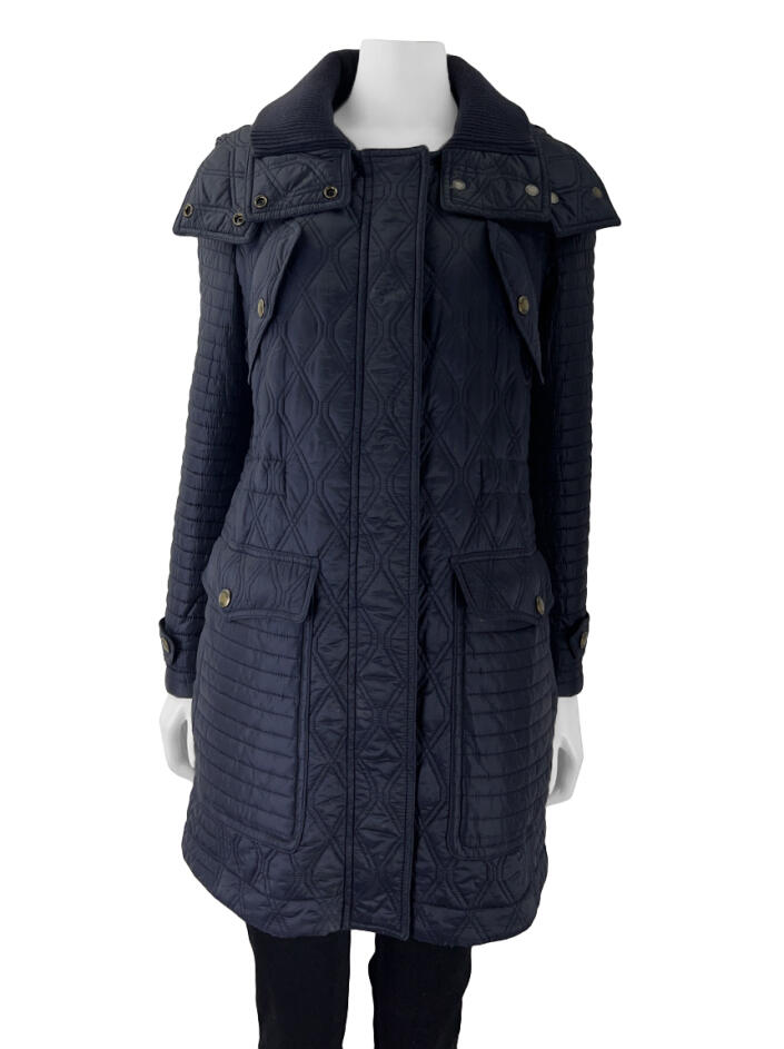 Casaco Burberry Matelasse Azul - QF566 Original | Etiqueta Única