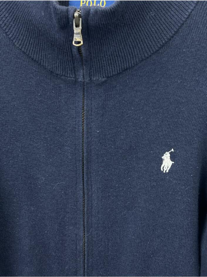 Casaco Polo Ralph Lauren Tricot Azul - PZH123 Original | Etiqueta