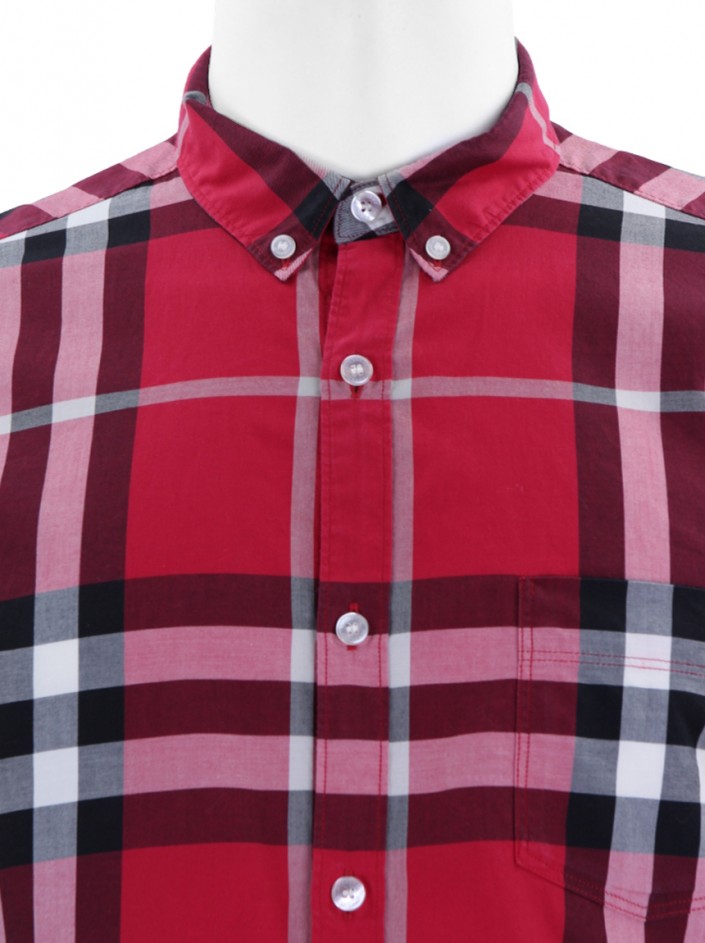 Camisa Burberry Brit Vermelha Masculino - ZZR2 Original | Etiqueta