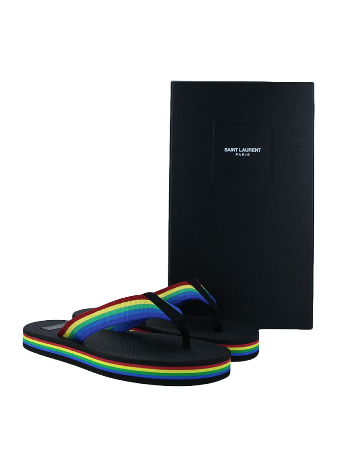 Saint Laurent Flip Flop Rainbow
