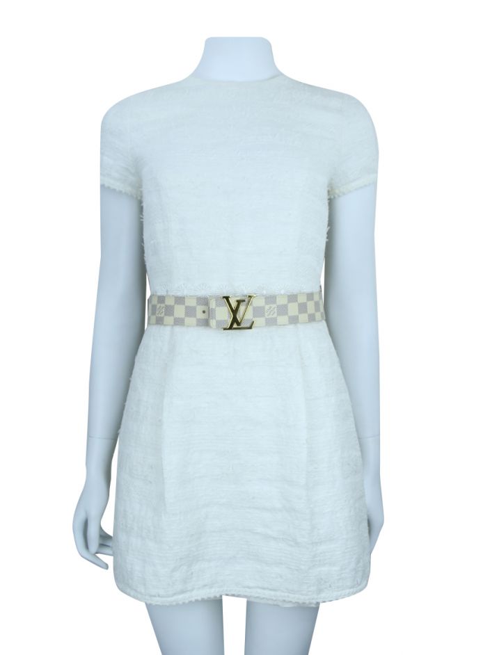 Cinto Louis Vuitton Original Initiales Damier Azur 40MM Feminino