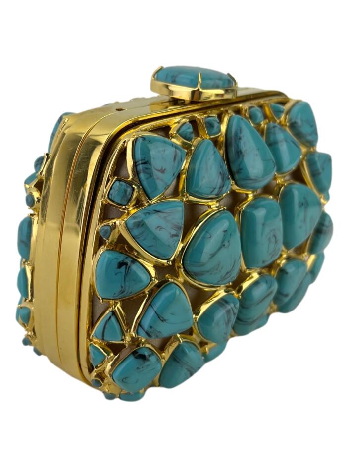 Clutch Christian Dior Minaudiere Turquoise - CFCT20 Original