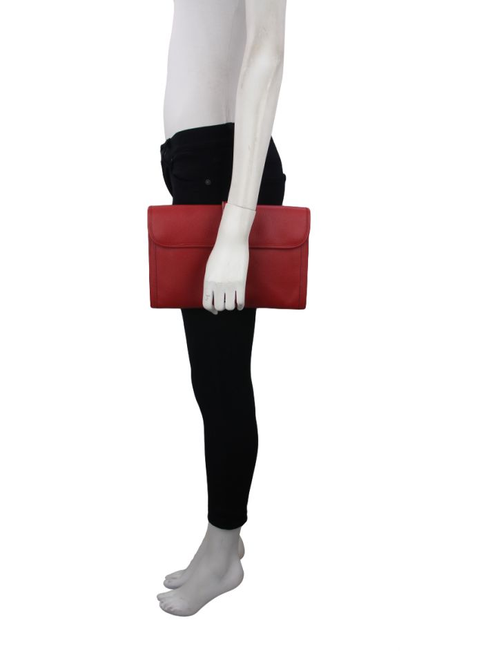 Clutch Hermès Jige Elan Vermelho - BVV1067 Original | Etiqueta Única