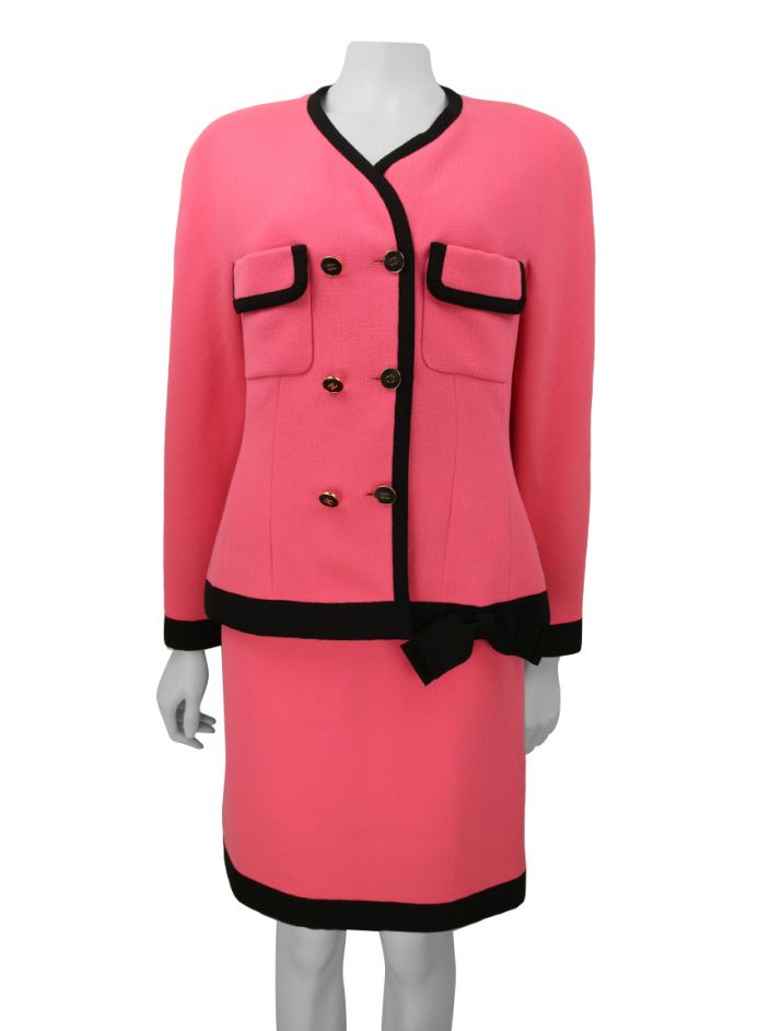 Conjunto Chanel Tailleur Rosa EZC43 Original Etiqueta Única