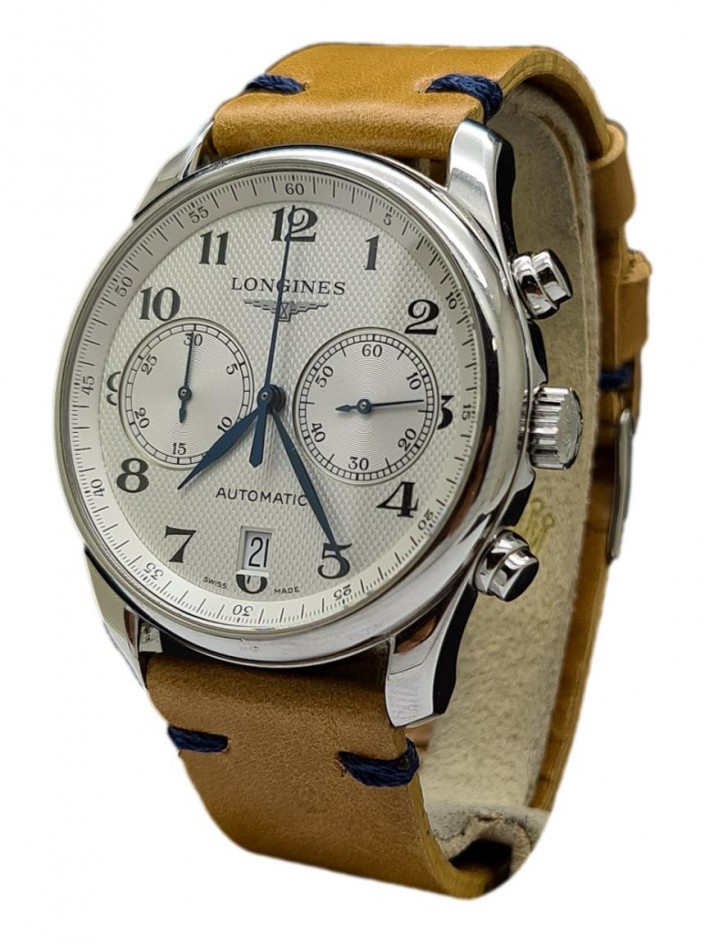 Rel gio Longines Master Collection Chronograph Autom tico Prateado