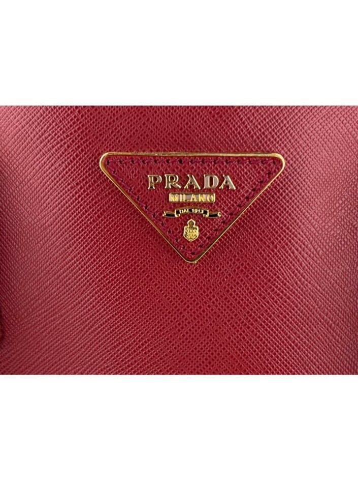 Bolsa Prada Saffiano Lux Large Tote Vermelho Original - HEK16 | Etiqueta  Única