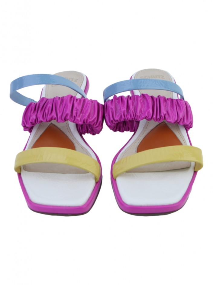 Sandália Schutz X Ginger Block Heel Vibrante - RYH16 Sandália Schutz X Ginger Block Heel Vibrante - RYH16