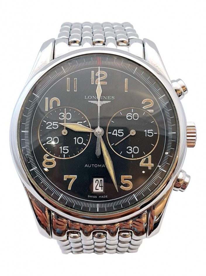 Rel gio Longines Avigation Chrono Calendar Date Autom tico