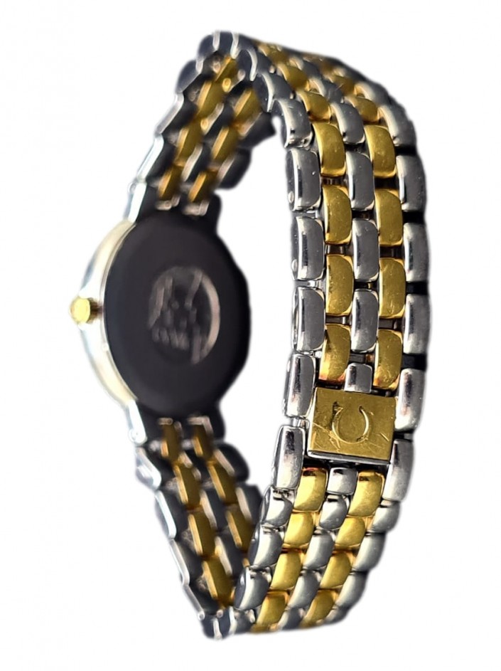 Relógio Omega De Ville Quartz Aço e Ouro Prateado - MGK258