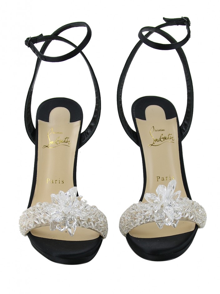 Sandália Christian Louboutin Crystal Queen 120mm - DZB843 Original