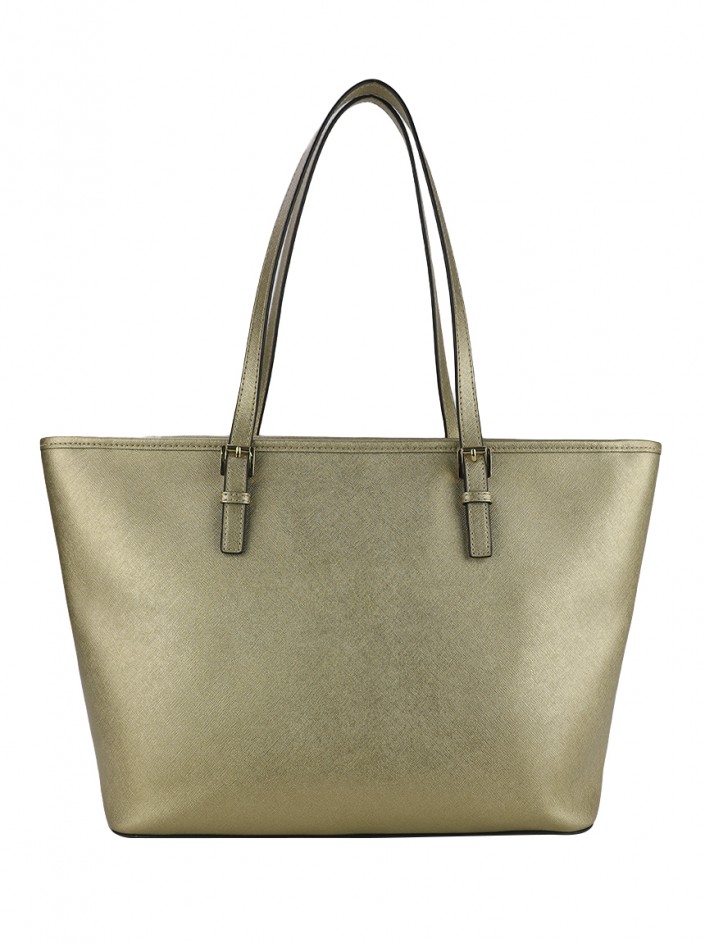 Bolsa com Alça Michael Kors Jet Set West Dourada Original - ZZ817