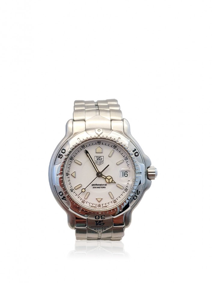 Rel gio Tag Heuer 6000 Quartzo Branco Original REL67 Etiqueta