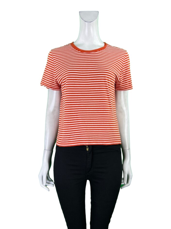 Blusa Everlane Listrada Laranja Original - NYK191