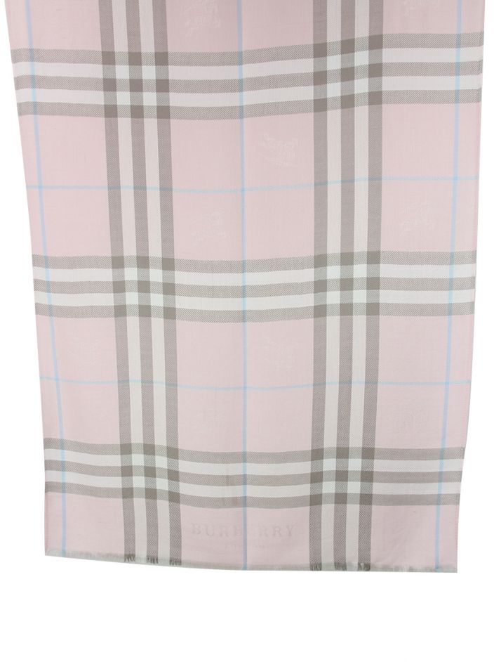 Echarpe Burberry London Xadrez Rosa - EBA15 Original | Etiqueta Única