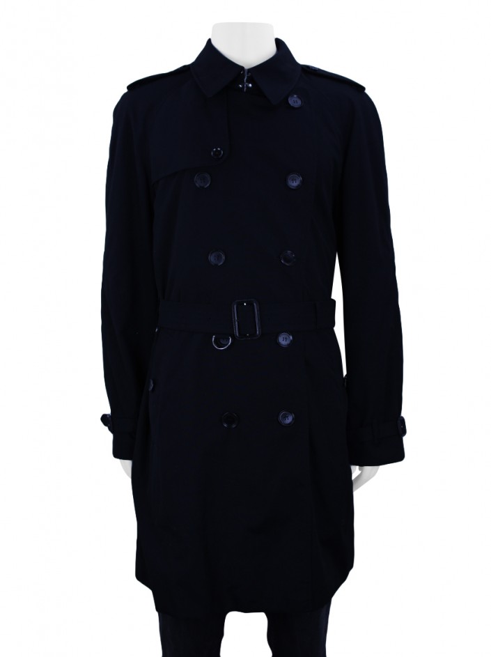 Casaco Burberry Trench Coat Preto Masculino IDA12 Original