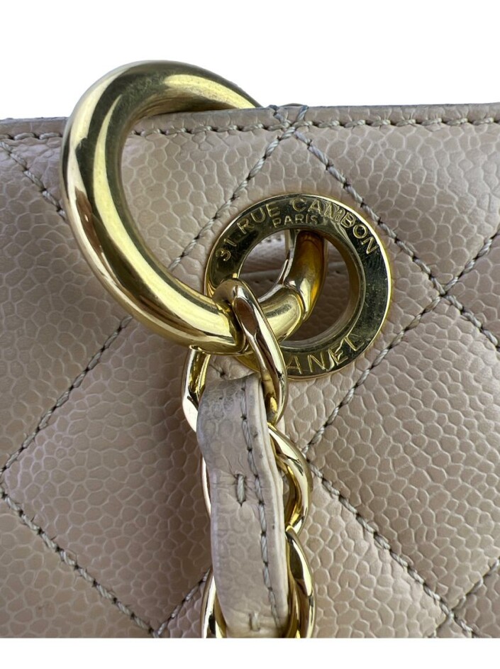 Bolsa Chanel Grand Shopper Bege Original - KSK1, Etiqueta Única