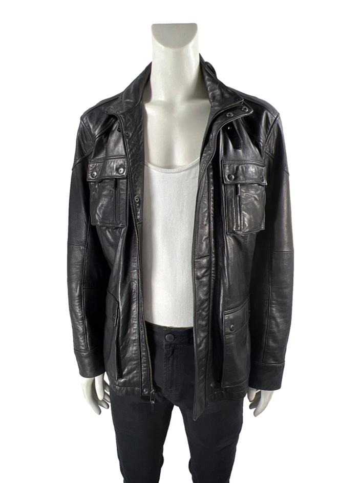Jaqueta Calvin Klein Couro Preto - ACAC28 Original | Etiqueta Única