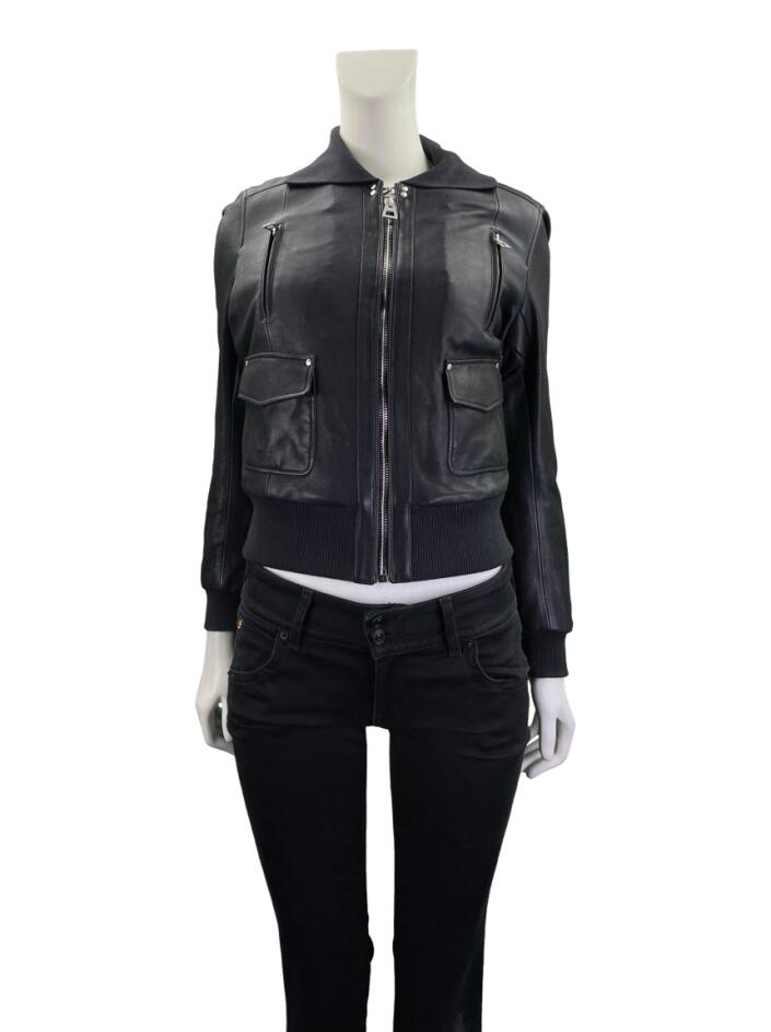 Jaqueta Christian Dior Couro Preto - GWF466 Original | Etiqueta Única