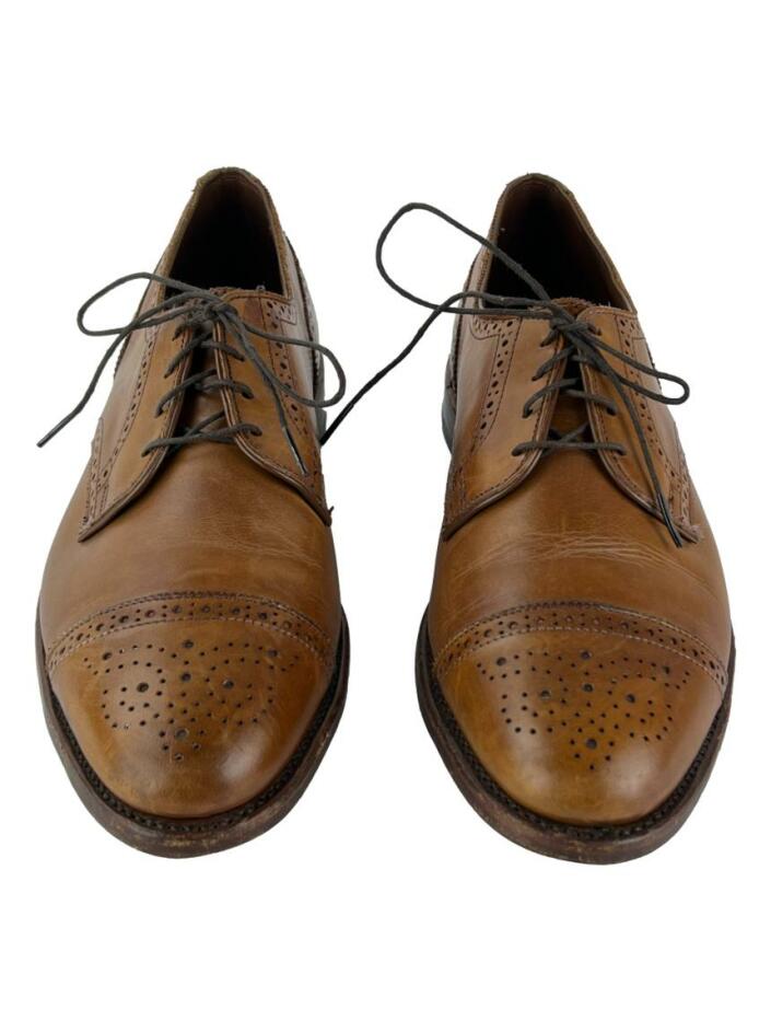 【1970s】Allen Edmonds MacNair US9.5D 27cm Loafer Allen Edmonds Couro Marrom - CFID3 Original | Etiqueta Única