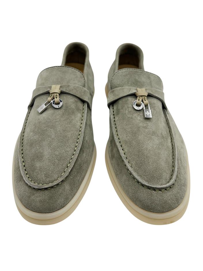 Loafer Loro Piana Summer Charms Walk Cinza - CJGX20 Original