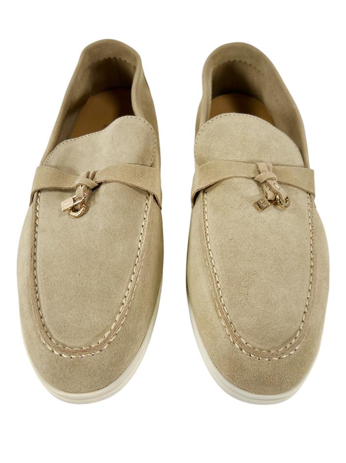Loafer Loro Piana Summer Walk Bege - KXQ19 Original | Etiqueta Única