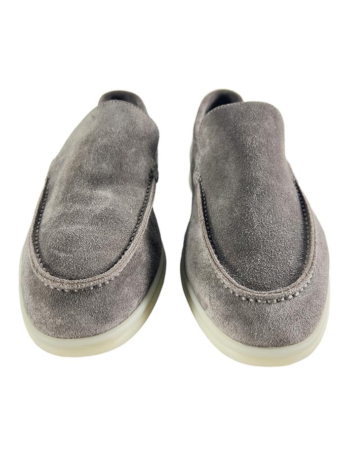 Loafer Loro Piana Summer Walk Cinza - CRHE26 Original | Etiqueta Única
