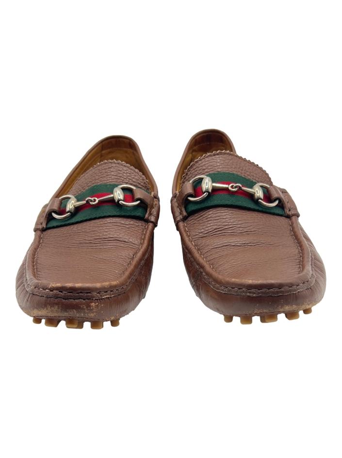 Mocassim Gucci Horsebit Driver Web Marrom - COCV1 Original