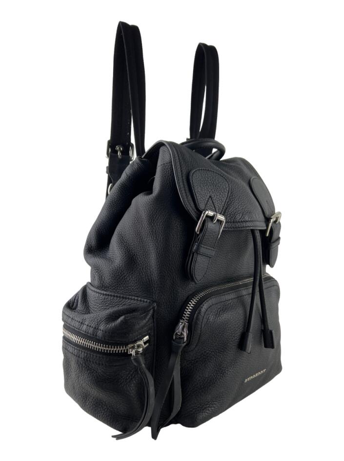 Mochila Burberry Rucksack Couro Preta - CGOB1 Original | Etiqueta
