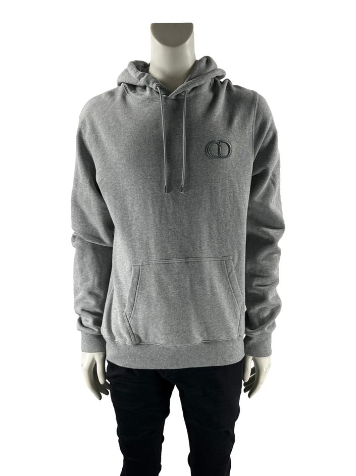 Moletom Christian Dior Logo Embroidered Cinza - CJGX18 Original