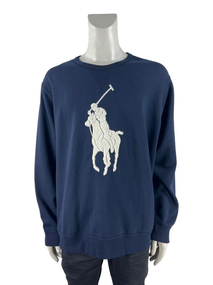 Moletom Polo Ralph Lauren Logo Azul Marinho - CXGG59 Original
