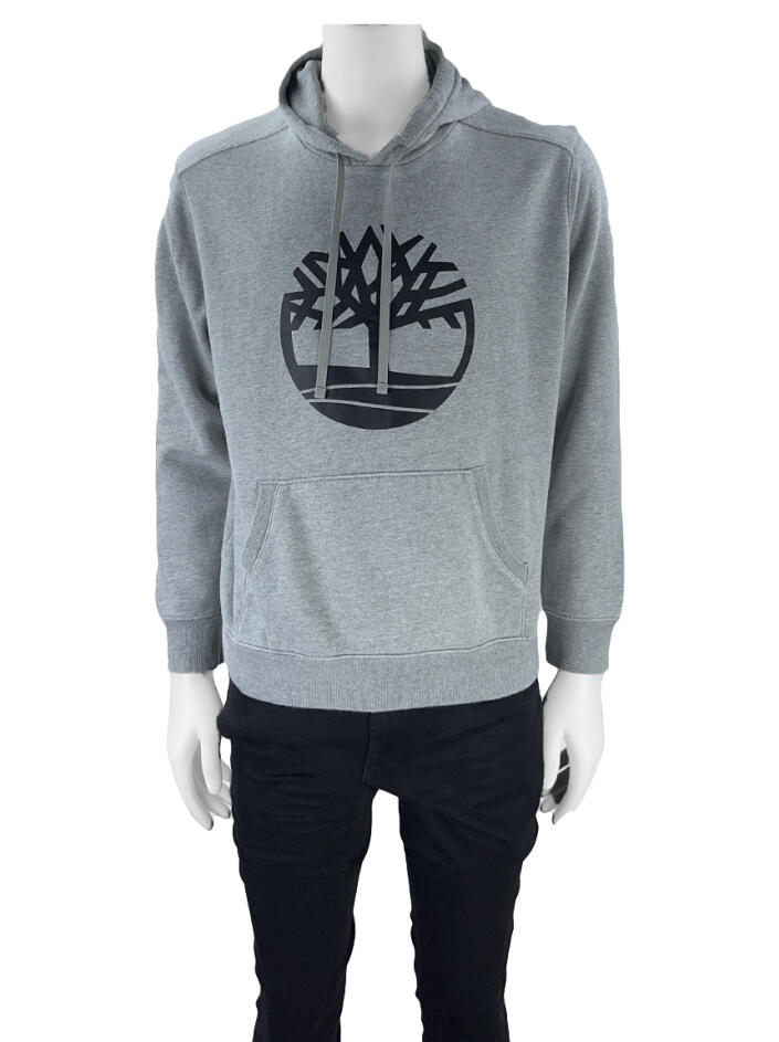 Moletom Timberland Manga Longa Cinza SRS49 Original