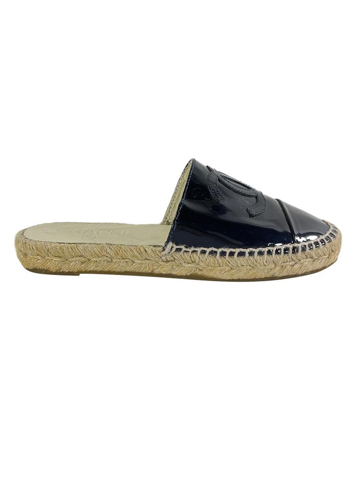 CHANEL ミュール Mule Chanel Verniz Preto - CHZM27 Original | Etiqueta Única