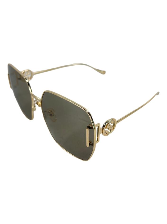Óculos de Sol Gucci GG1207SA Dourado - BZRC161 Original | Etiqueta