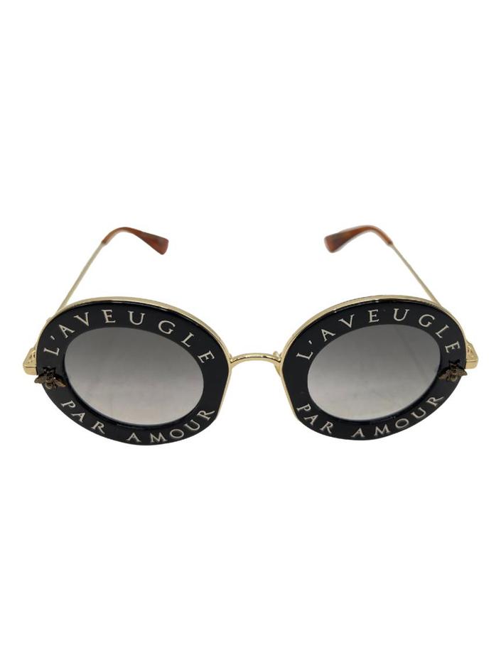 GUCCI サングラス　L’AVEUGLE PAR AMOUR Óculos de Sol Gucci L'Aveugle Par Amour Preto - CWFM14 Original