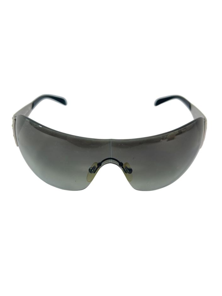 Prada  Sunglasses SPR60I Y2K Prada SPR 60I Black Shield Wrap Rhinestone Sunglasses  main image 2