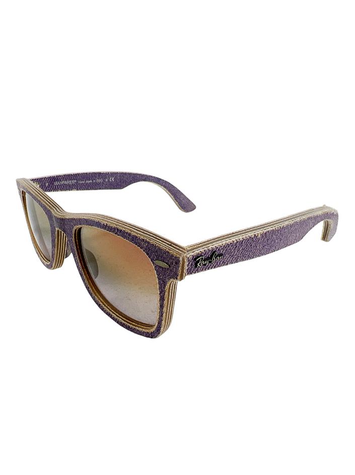 Óculos de Sol Ray-Ban RB2140 Wayfarer Denim Roxo - CFFN142