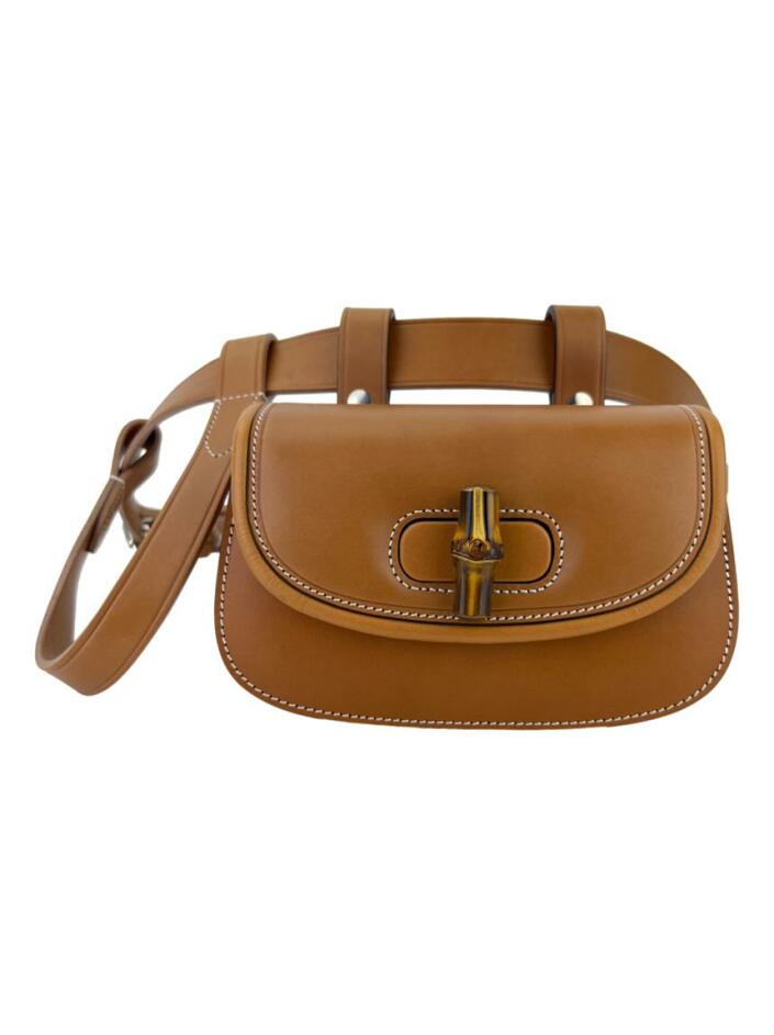 Pochete Gucci Bamboo 1947 Marrom - CDVE1 Original | Etiqueta Única