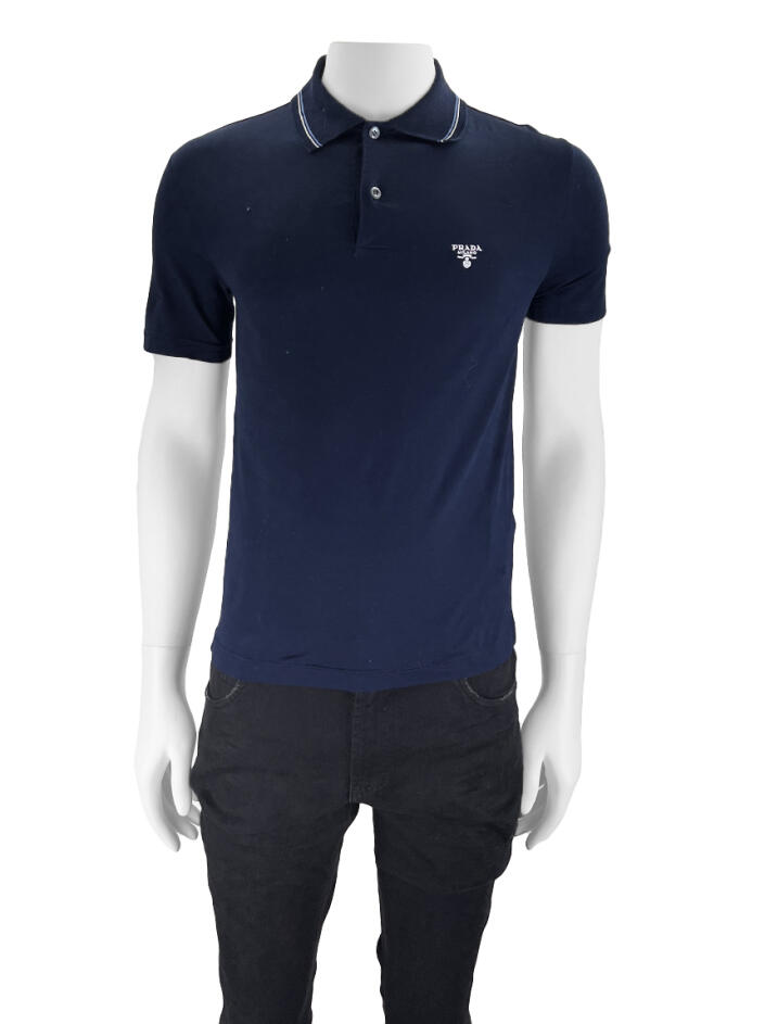 Polo Prada Malha Azul - DZB1087 Original | Etiqueta Única