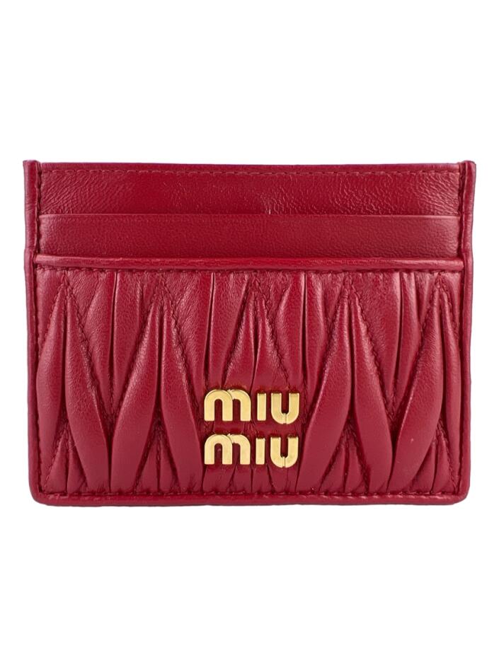 Porta Cartões Miu Miu Matelassê Vermelho - NC587 Original