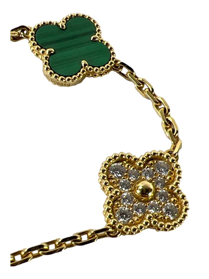 Pulseira Van Cleef & Arpels Alhambra Ouro e Diamante - DBFU2 Original ...