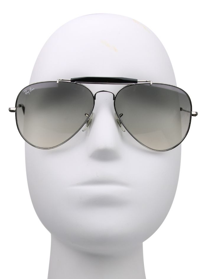 Óculos Ray-Ban Aviador RB3025 prata lente degradê fumê