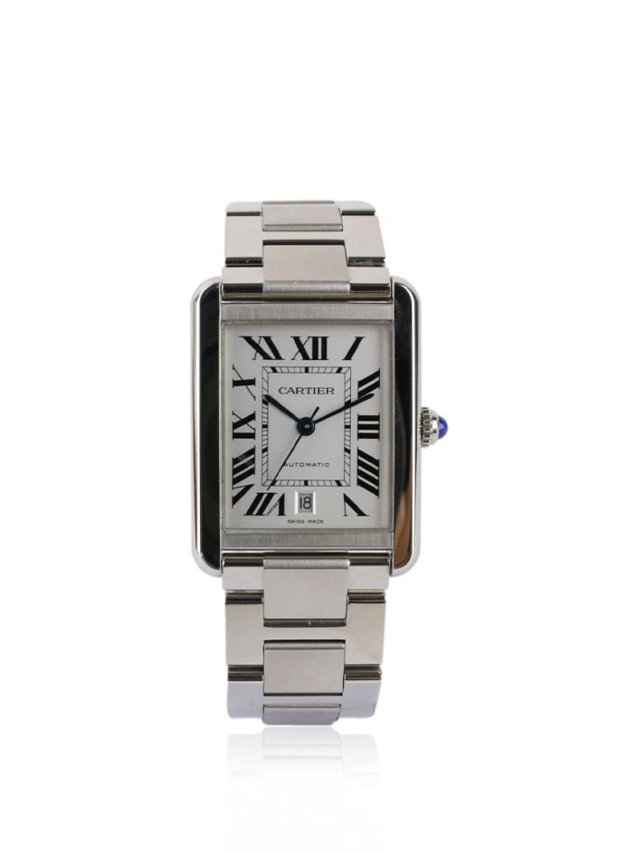 Rel gio Cartier Tank Must Prateado Original MWX10 Etiqueta nica