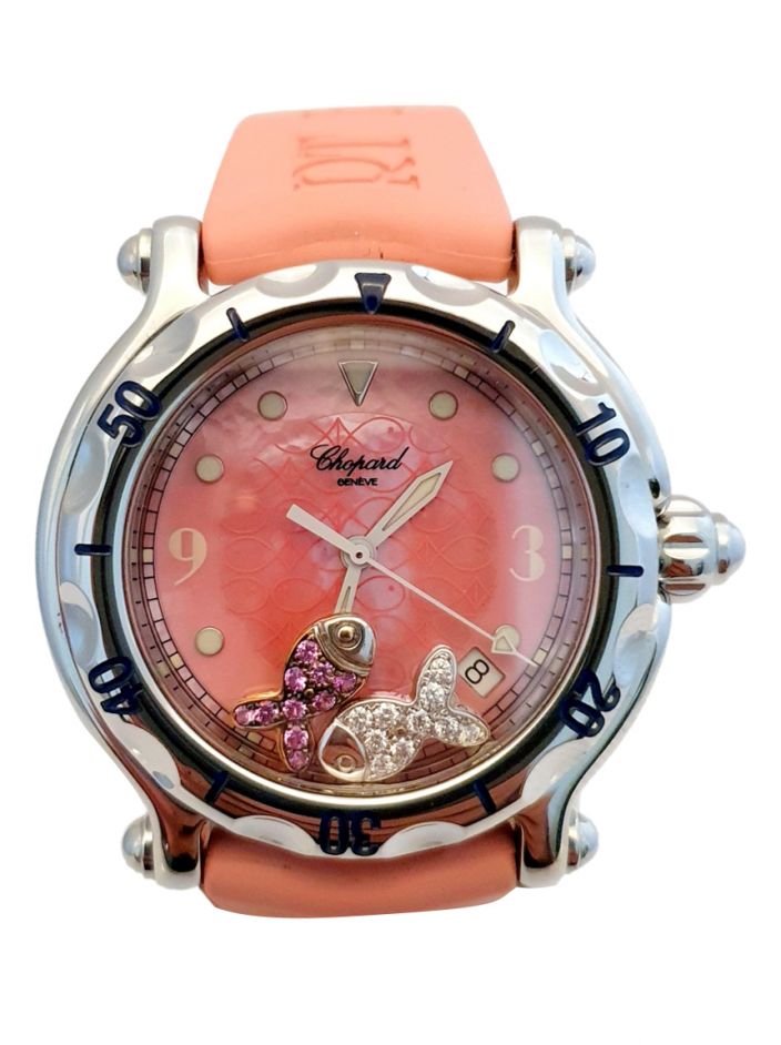 Rel gio Chopard Happy Sport Beach Rosa Original REL19 Etiqueta