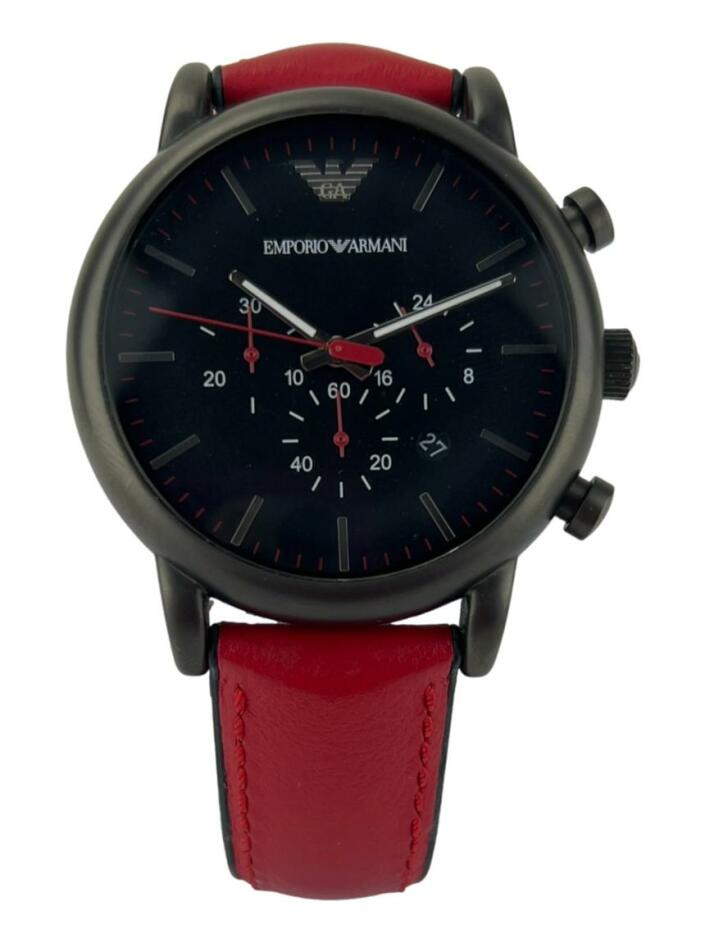 Emporio armani watch red new arrivals