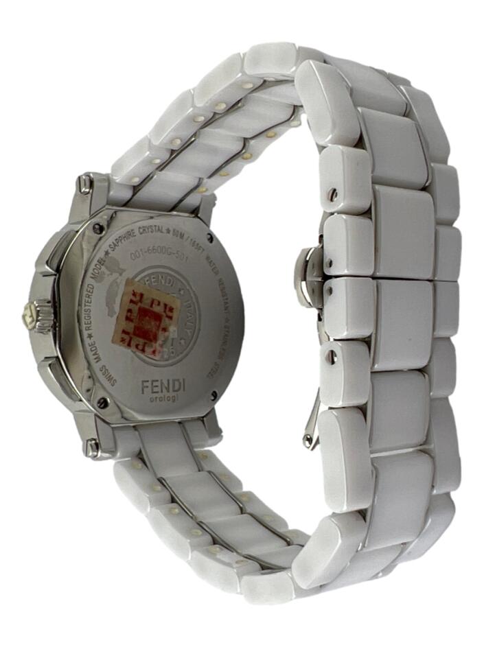 メル70368  Fendi ホワイト セラミック 腕時計 Relógio Fendi Ceramic Chronograph Branco - AFXZ4 Original