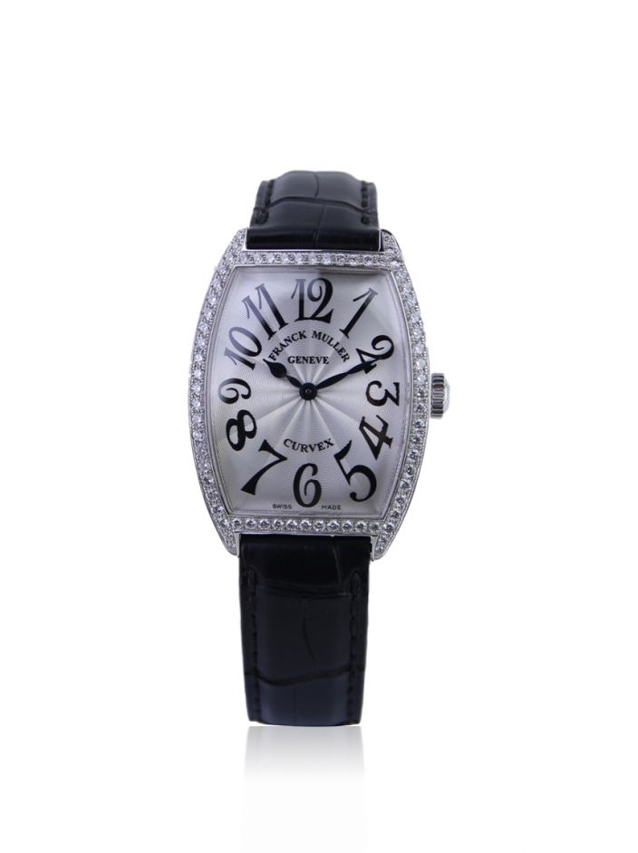 Rel gio Franck Muller Curvex Prateado Original PN256 Etiqueta