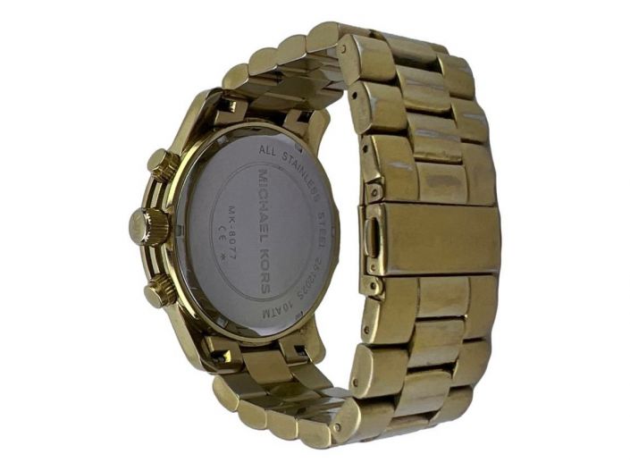 Relógio Michael Kors MK8077 Runway Chronograph Dourado Masculino