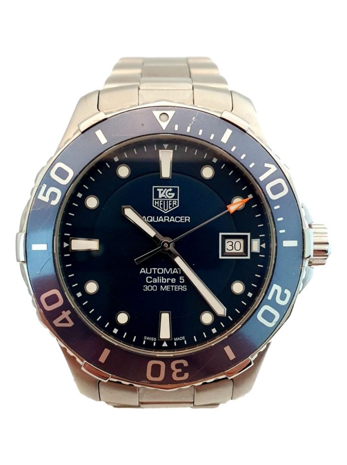 Rel gio Tag Heuer Aquaracer Calibre 5 Blue Dial Masculino